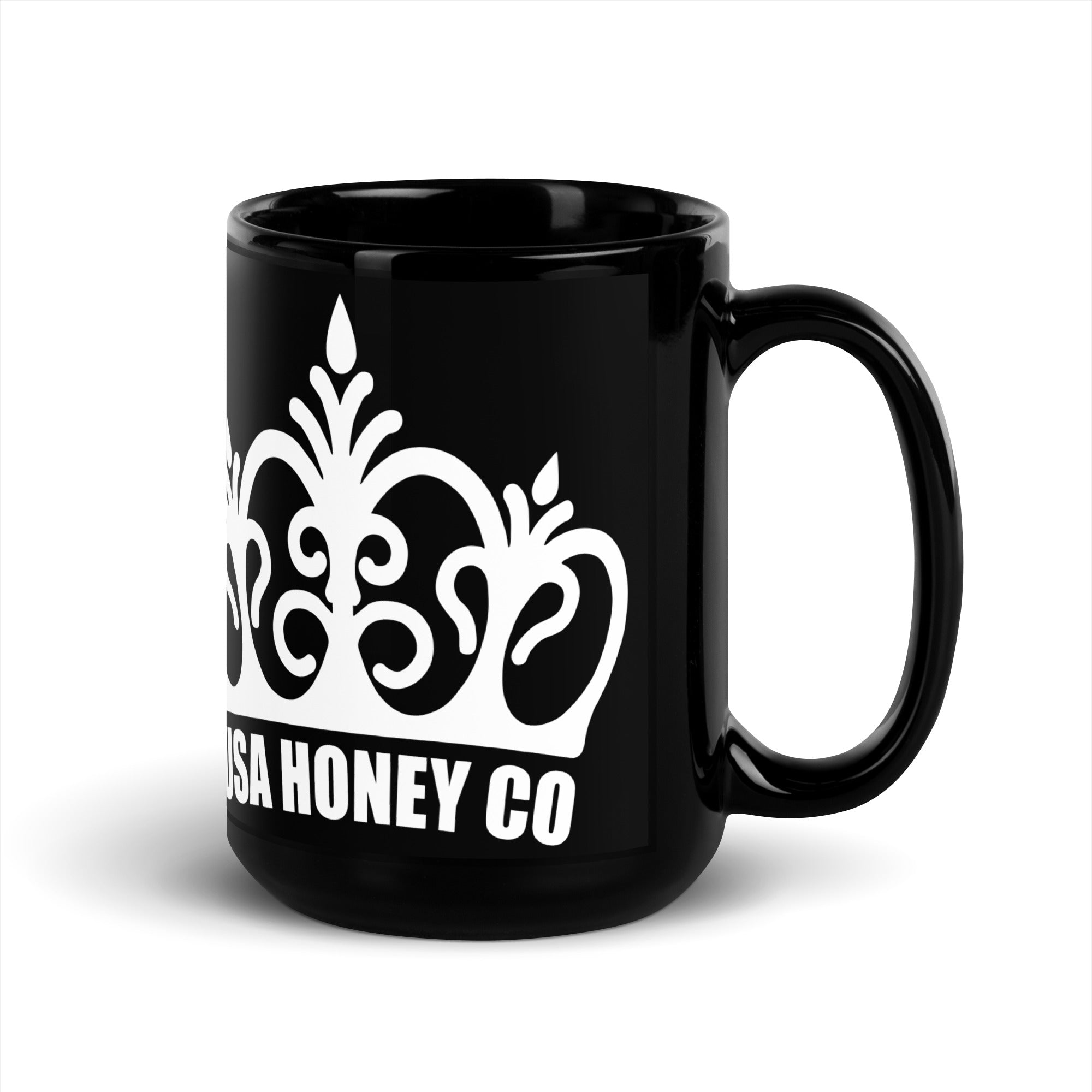 USA Honey Co Black Glossy Mug